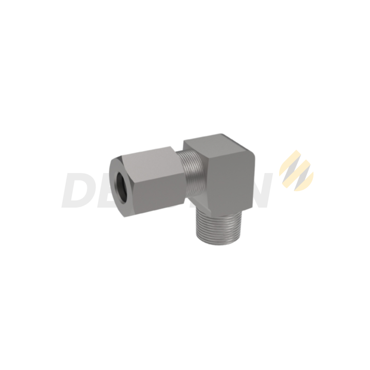 Złącze skręcane kątowe M10x1, Ø 8mm