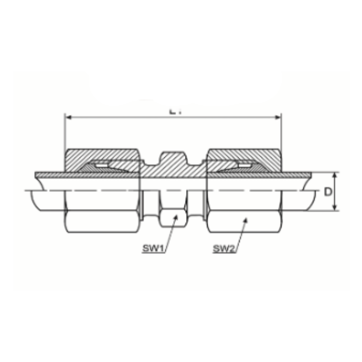 Dwuzłącze skręcane Ø 6mm